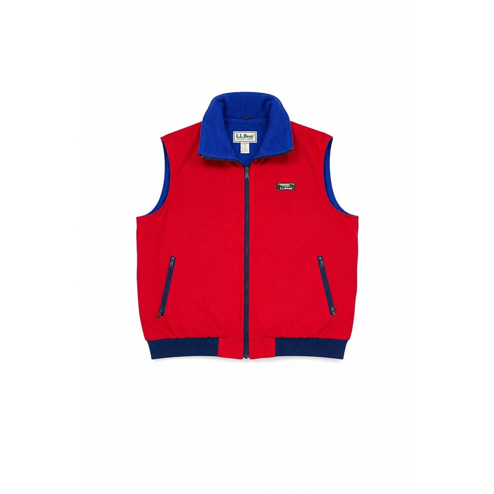 L.L.Bean Vintage Polartec Fleece Lined Nylon Vest Men's XL Long